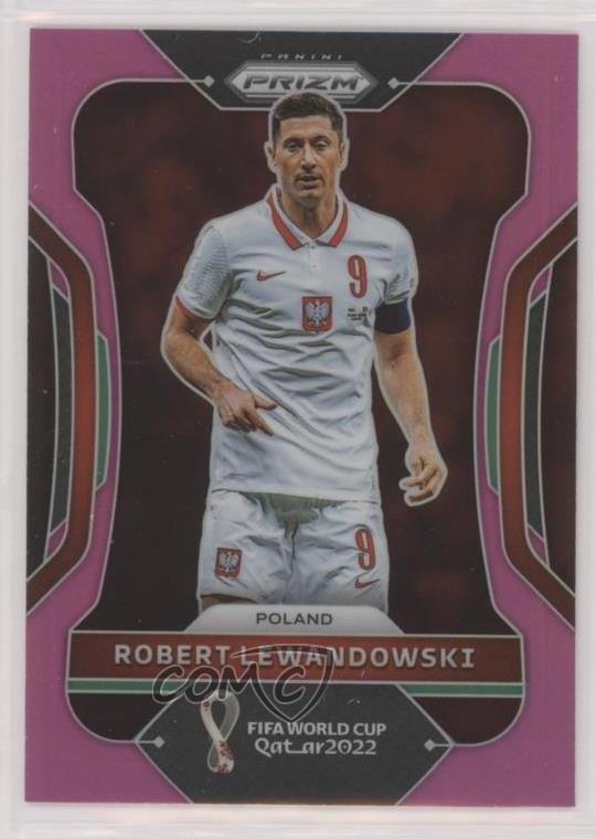 2022 Panini Prizm World Cup Qatar Pink Prizm Robert Lewandowski #170 7iu