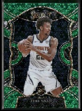 2020-21 Panini Select #82 Zeke Nnaji Green Disco Prizms #5/5