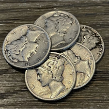 5PCS 1916-1945 ONE DIME UNITED STATES OF AMERICA Commemorative Coin