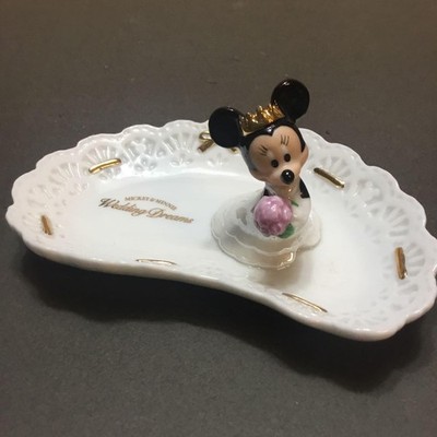 Disney Minnie Tray Wedding 12x5cm/4.72x1.96'' Ceramic Kato Kogei Collaboration