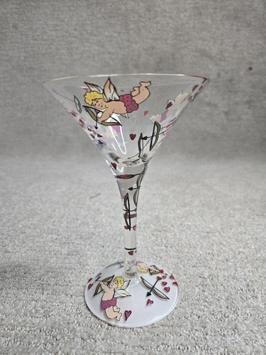 Lolita Martini Glass "Cupid Bow" Hand Painted - Picture 2 of 6