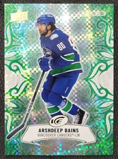 2024-25 UD ICE Arshdeep Bains Emerald Green and Base Rookie  #102 Vancouver