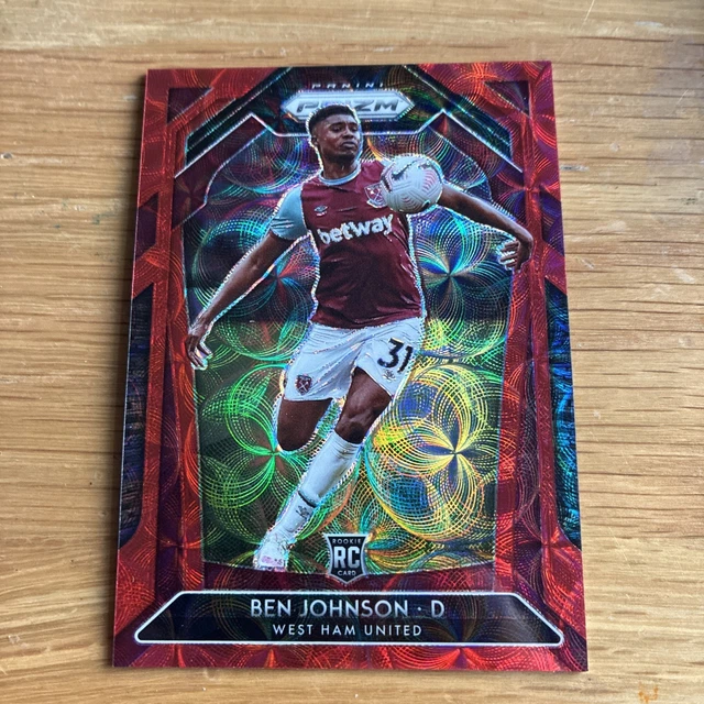 Panini Red  Prizm 2020-21 Premier League Soccer Ben Johnson RC 10/29