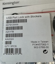 NEW  SEALED Kensington K67913WW USB Port Lock with Blockers