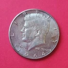 1964 Kennedy Half Dollar 50C Silver Coin 0.9 Fineness Circulated Uncertified