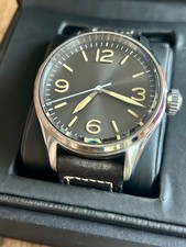 RARE Geckota Pilots Watch K1 V36 43mm Case, Chocolate Brown Dial, Leather Strap