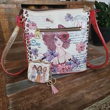 Nicole Lee Vintage USA Crossbody Handbag With Coin Purse Style "FASHION OF CITY"