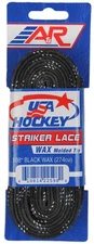 A&R Sports USA Hockey Striker Laces, Waxed 108" - Black