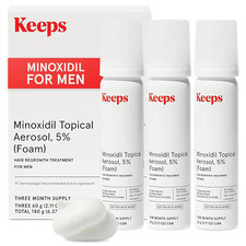 Keeps Minoxidil for Men Topical Hair Loss Aerosol Foam 5 Hair Growth Treatme..