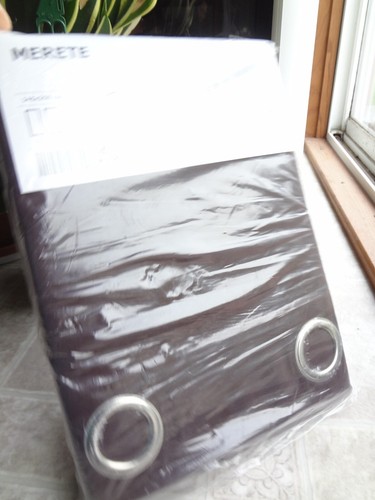 IKEA Merete Brown Cotton Curtain Panels (57" x 98") - Picture 2 of 11