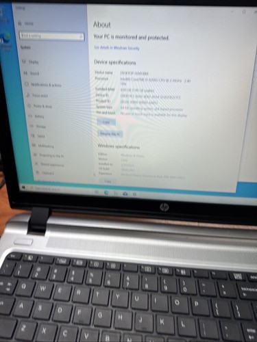 HP ProBook 450 G3 Intel Core i5-6200U @ 2.30 8GB 250GB HDD Win 10 PARTS/REPAIR - Picture 4 of 13