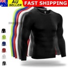 Men Long Sleeve Compression Shirt Base-Layer Tight Tops Fitness Sport Activewear