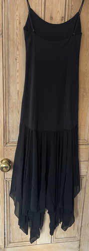 Meshki Minka Maxi Dress Chiffon drop waist skirt and fitted body Black Size XS - Picture 3 of 6