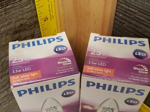 Philips LED B11 Candle Candelabra Base 25W EQ 2.7 Watt Warm/Soft White Light - Picture 4 of 10