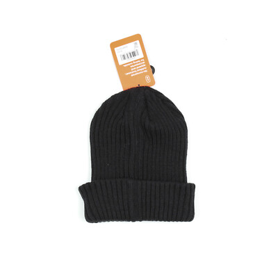 Bass Outdoor Women Logo Ribbed Knit Stretch Beanie Black One Size
