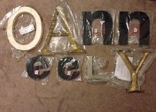 POTTERY BARN LARGE Wall LETTERS O A N E L Y Alphabet Art Decor Monogram Bedroom