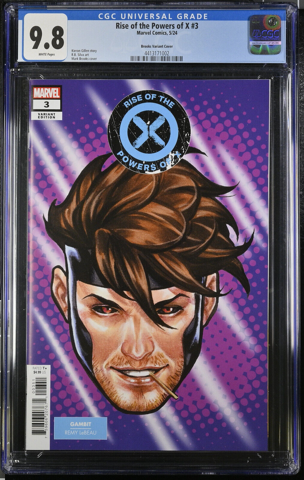 Rise of the Powers of X #3 Mark Brooks Gambit Variant CGC 9.8