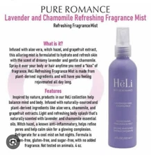 Pure Romance Heli Kiss Refreshing Fragrance Mist - Lavender and Chamomile New