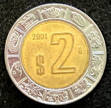 Mexico 2 Dollars Random Year Coin Circulated World Coins