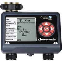 DEWENWILS Sprinkler Timer w/2 Zone Outdoor Garden Water Hose Timer Programmable
