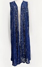 Witchy Fairycore Blue Lace Duster Whimsygoth Kimono Boho Flowy Festival NWT Art