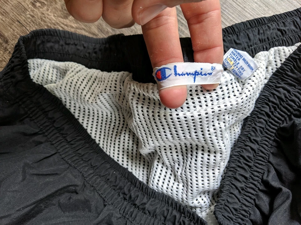 Bañador Champion Spellout azul claro vintage raro para hombre años 90 talla XL Foto 4 de 4