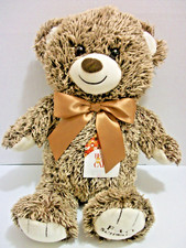 FAO SCHWARZ 2018 Bears That Care Shaggy Brown Teddy Bear 18" Plush Bear VGC