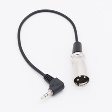 XLR 3 Pin Male to Right Angle 3.5mm 1/8" TRS Stereo Plug Microphone Cord Cable