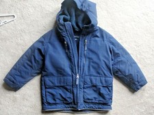 LANDS' END Boys Toddler Youth MED 5 / 6 Parka Coat Jacket NAVY BLUE