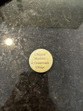 Vintage | "I Played Marbles at Crossroads Village" | Button Pin