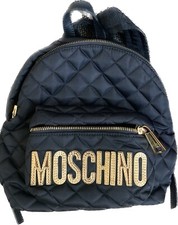 Moschino Quilted Nylon Backpack Black