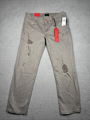 Women's Celebrity Pink Distressed Denim Tan Jeans Size 11/30 Boyfriend  NWT