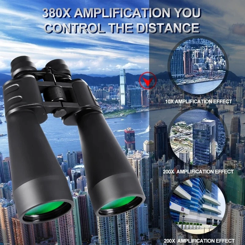 10-380X100 Powerful Binoculars Long Range Telescope Zoom HD BAK4 High Magnificat - Image 2 of 4