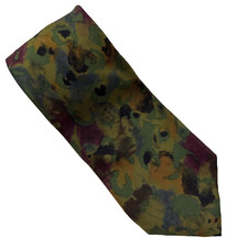 Vintage JOHN WEITZ Necktie Rayon Gold/Wine Designer Luxury 58" USA MADE