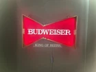 Vintage Budweiser Bow-Tie Lighted Beer Sign Working 1960’s-70’s See Description