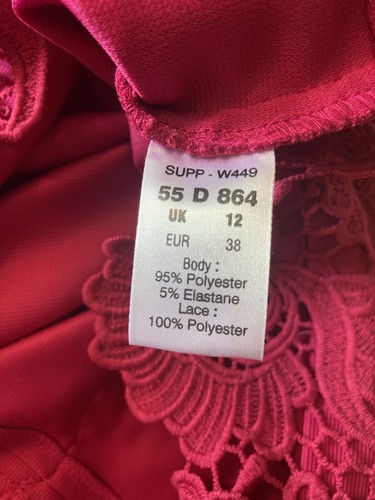kaleidoscope dress Size 12 Pink With Lace Trim Wedding Guest - Picture 9 of 9