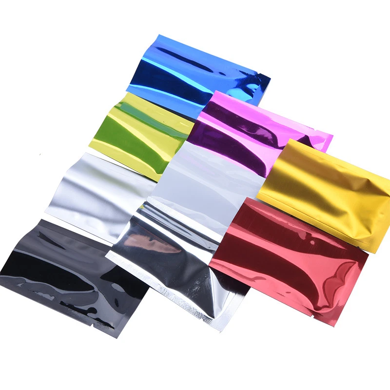 Open Top Heat Seal Aluminum Foil Bags Vacuum Storage Mylar Food Bags Pouches - Image 2 of 4