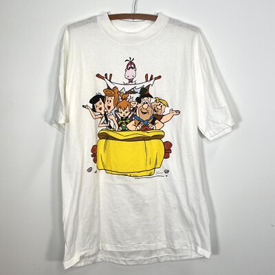 VTG 90s The Flintstones Large Show Tee single stitch Made In USA Size Large
