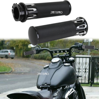 CNC Motorcycle 1'' Hand Grips Handlebar For Harley Davidson Dyna Fatboy V-Rod HTN