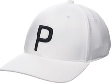 Men's P Cap One Size, White Glow-puma Black
