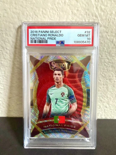 2016 -17 Panini Select Cristiano Ronaldo National Pride #32 PSA 10-Portugal ! 🔥