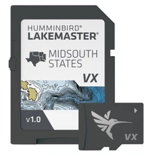 Humminbird LakeMaster VX Map Card Mid-South States GPS Navigation Chart Micro/SD