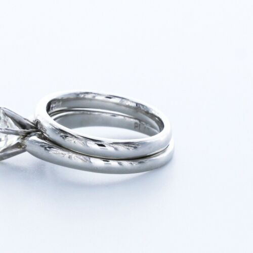 JUEGO NUPCIAL SOLITARIO CLÁSICO PLATINO CORTE REDONDO I/SI1 DIAMANTE LABORATORIO 1.82CT 6 PUNTAS - Imagen 3 de 4