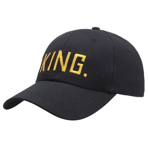 KING. & Queen. Baseball Cap Black, White Letters, Hip Hop, Party, Stylish, Photo - Picture 13 of 14