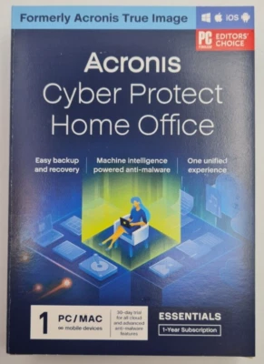 2 x Acronis True Image CyberProtect Backup & Recovery Essential 12 Monate