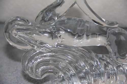 Scultura GAZZELLA cristallo cristallo artistico firmata Steuben forma fermalibro #7399 BELLISSIMA - Foto 8 di 9