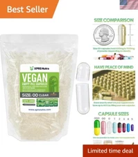 Empty Vegan Capsules Size 00 Snap Shut Design - 1000 Count for DIY Supplements