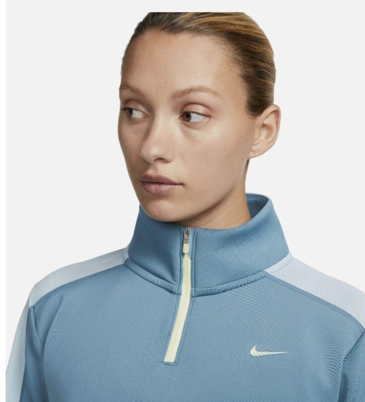 Womens 3 Piece Set Nike Dri-FIT 1/4 Zip Training Top, Bra