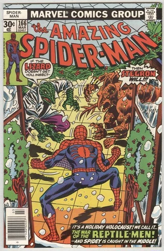 Amazing Spider-Man #166 March 1977 NM- Christmas cover