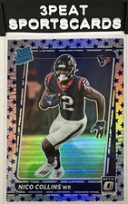 2021 Panini Donruss Optic Rated Rookie Nico Collins #230 Stars Prizm (RC) Texans